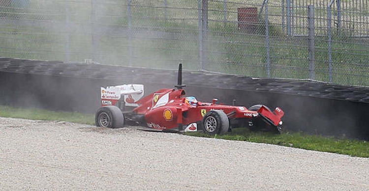 Ferrari Фернандо Алонсо после вылета
