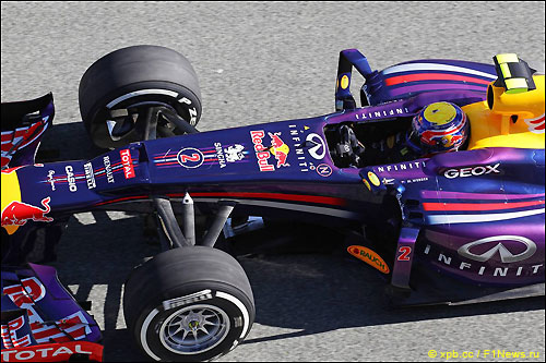 Марк Уэббер за рулем RB9 на тестах в Хересе