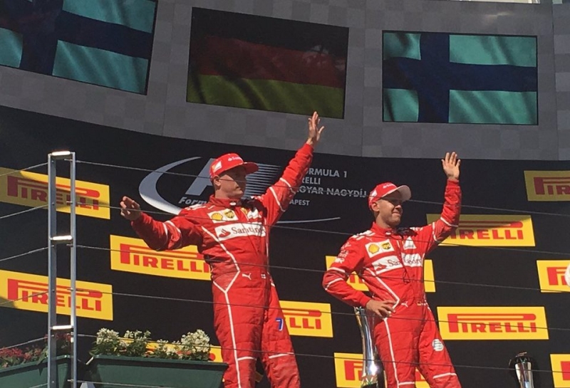 Ferrari завоевала победный дубль в жарком сражении с Mercedes на Гран При Венгрии