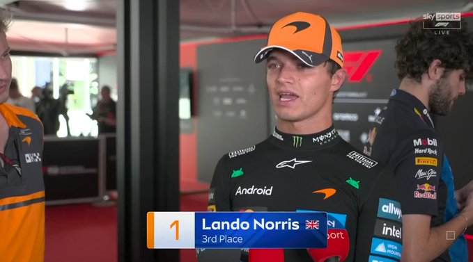Коментар Ландо Норріса для SkySport F1